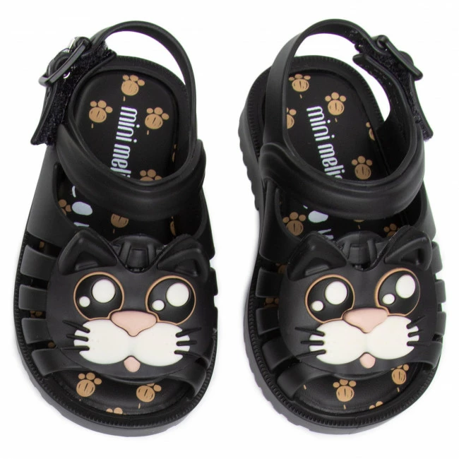 Sandals MELISSA - Francxs Cat Bb 32872 Black/White 51492 Black - Image 5