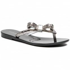 Flip-flops Flip Flops MELISSA - Mini Melissa Harmonic Chrome I 33255 Black/Silver Metalizado 53891 Silver