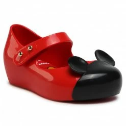 Velcro Shoes MELISSA - Mini Melissa Ultragirl + Mickey 33344 Black/Red 53923 Red