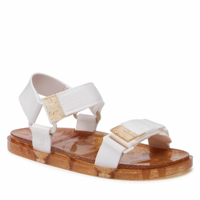 Casual Sandals Sandals MELISSA - Papete Wide Ad 33423 Clear Rice Husk/White 54133 White