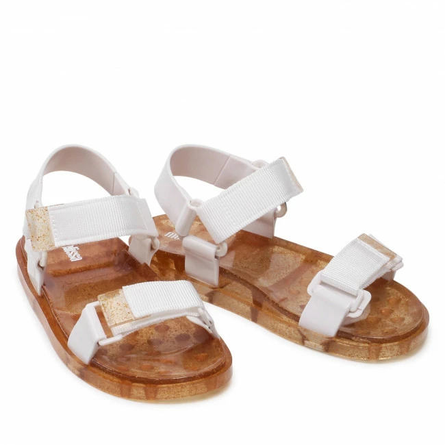 Casual Sandals Sandals MELISSA - Papete Wide Ad 33423 Clear Rice Husk/White 54133 White - Image 5