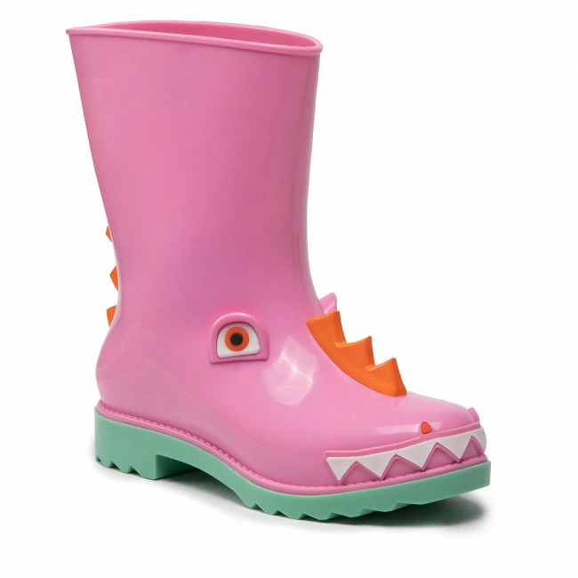 Wellingtons MELISSA - Mini Melissa Rain Boot + Fabul 33677 Pink/Green/Orange AF029 Pink