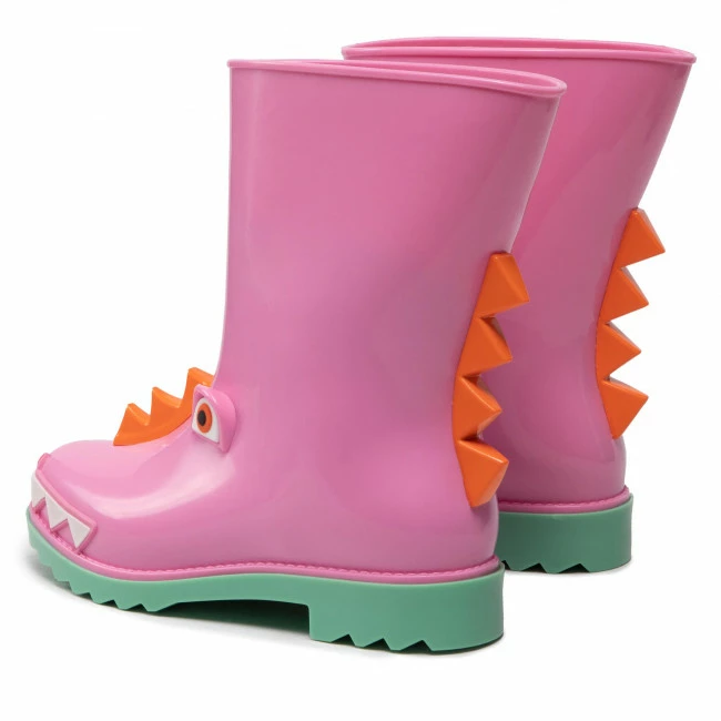Wellingtons MELISSA - Mini Melissa Rain Boot + Fabul 33677 Pink/Green/Orange AF029 Pink - Image 3