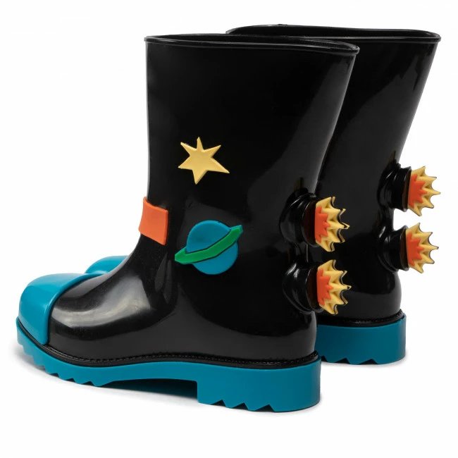 Wellingtons MELISSA - Mini Melissa Rain Boot + Fabula 33677 Blue/Black AF026 Black - Image 2