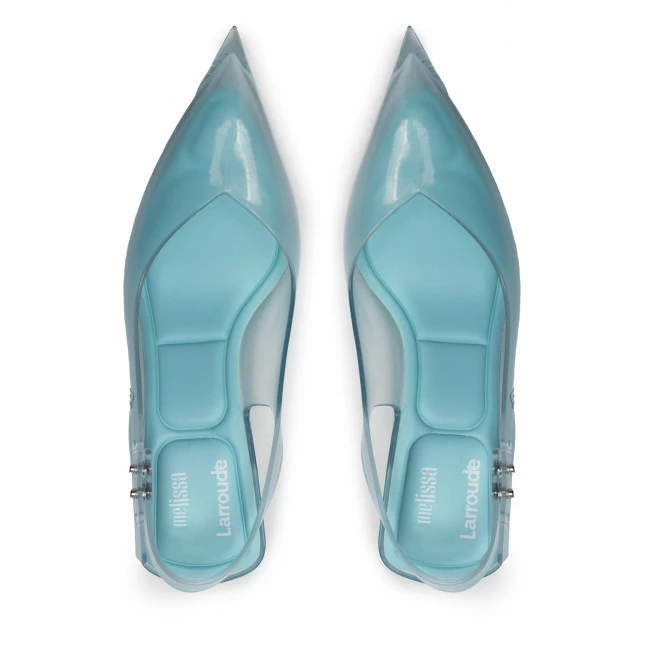 Elegant Sandals Sandals MELISSA - Slingback Heel + Larroude 33606 Blue AC615 Blue - Image 5